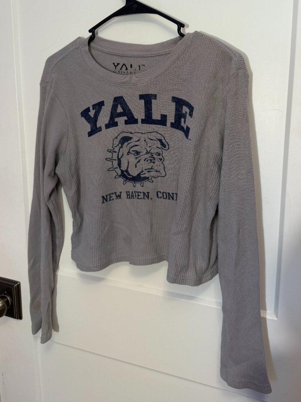 Yale Long Sleeve Crop-Top
